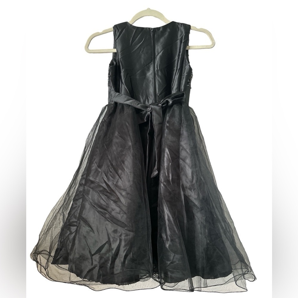 Kid’s Girls Sequins And Black Tulle Sleeveless Holiday Dress Size 160 BNWOT - Picture 3 of 13